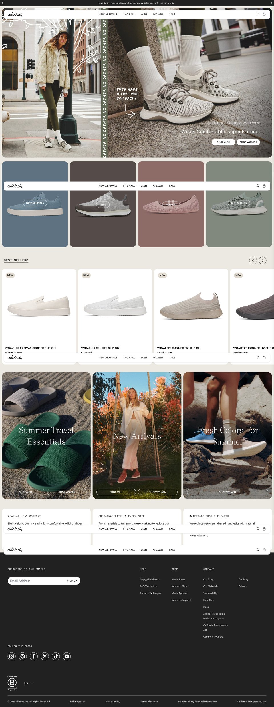 Allbirds desktop
