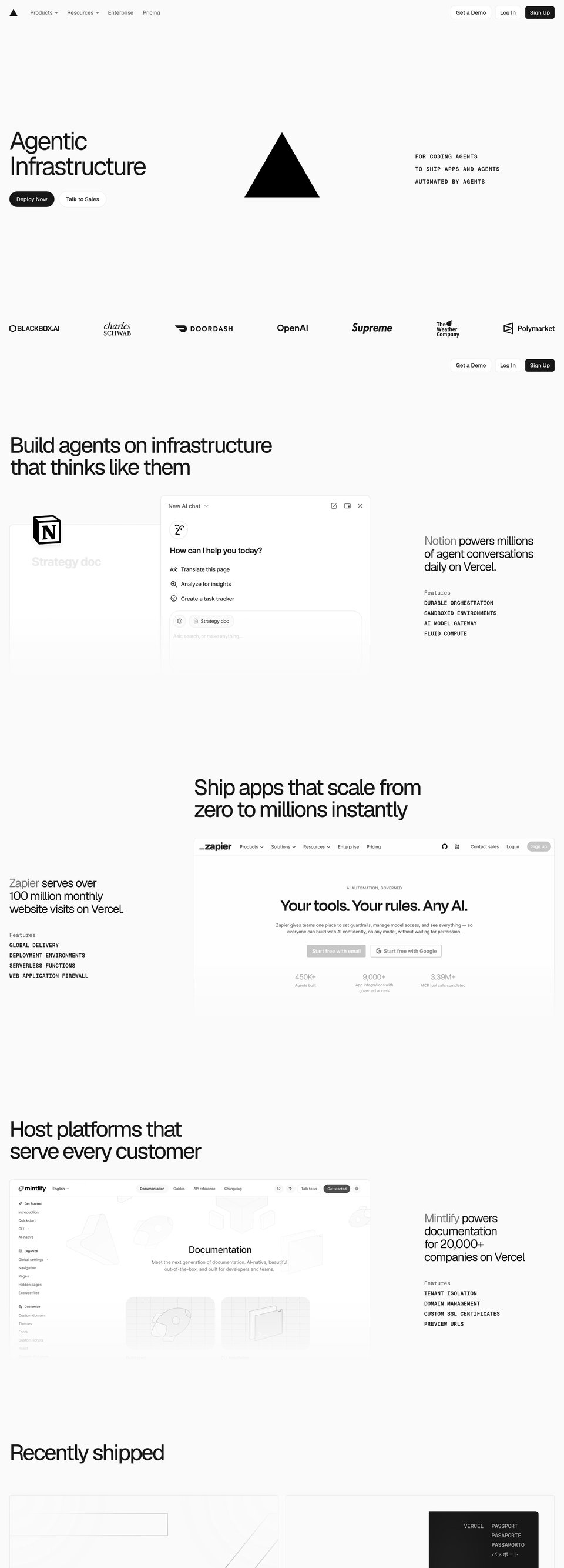 Vercel — Agentic Infrastructure (reference) desktop